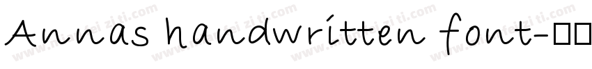 Annas handwritten font字体转换